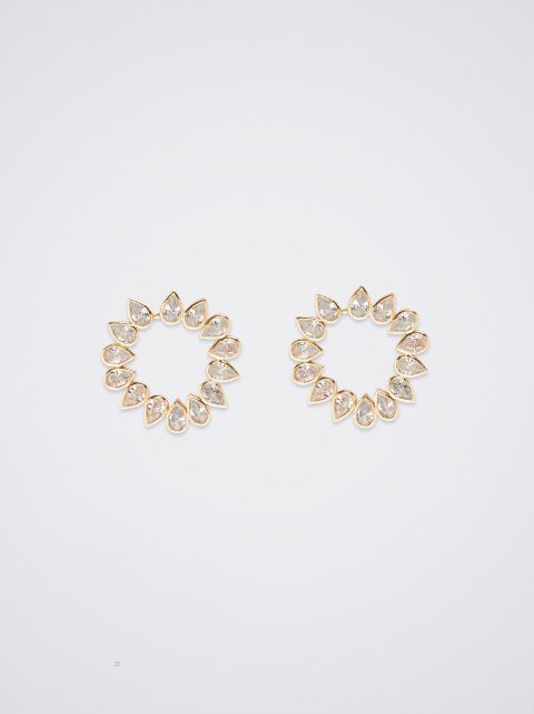 Parfois Earrings With Zirconia Øreringe Dame Guld | DK-67YDTVLQC