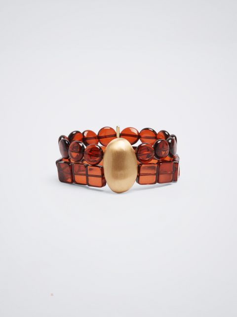 Parfois Elastic With Resin Armbånd Dame Brune | DK-21TJSLBNQ