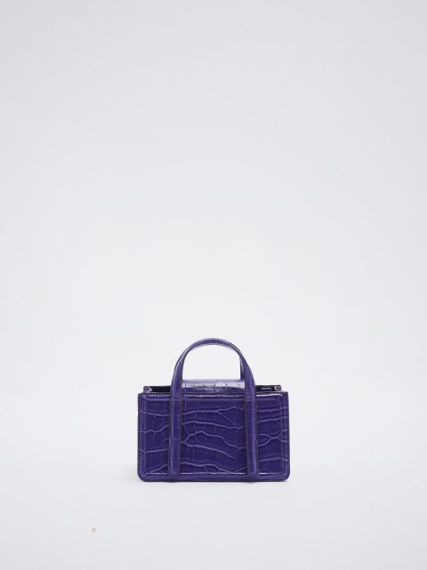 Parfois Embossed Animal Håndtaske Dame Lilla | DK-80QDXRWHG