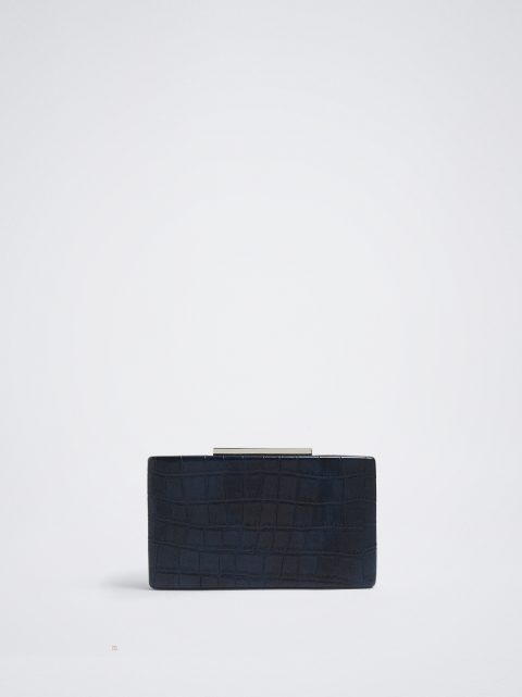 Parfois Embossed Animal Party Clutch Tasker Dame Mørkeblå | DK-47NJIFOKU