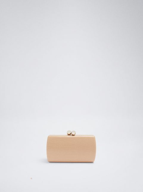 Parfois Embossed Animal Party Clutch Tasker Dame Lyserød | DK-59HXCFUSQ
