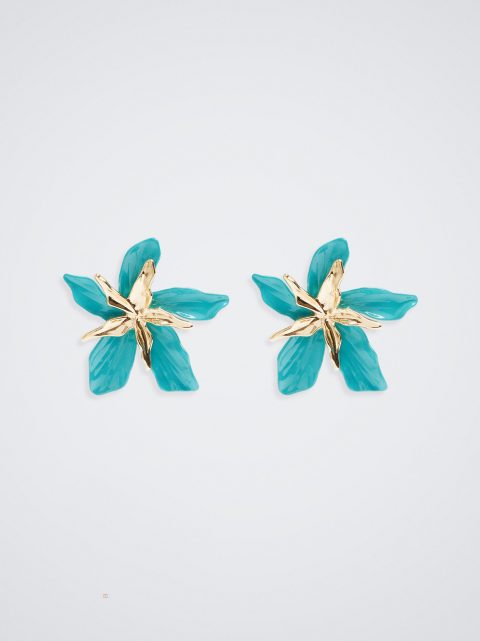 Parfois Enamel Flower Øreringe Dame Blå | DK-15XYIFEWL
