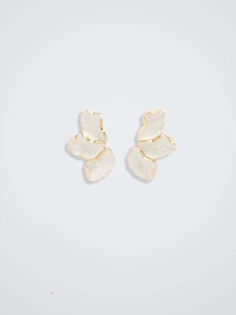 Parfois Enamel Flower Øreringe Dame Guld | DK-46VODTKAL