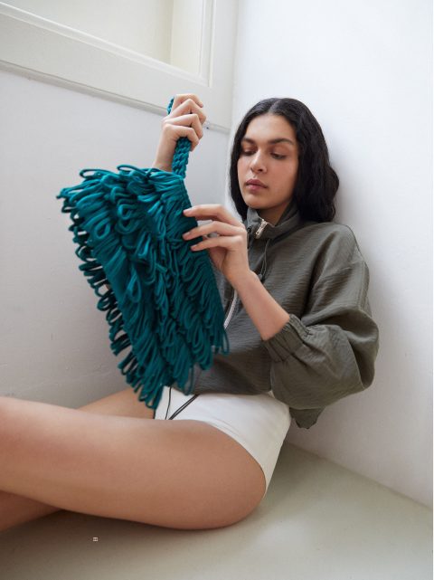 Parfois Envelope With Fringes Clutch Tasker Dame Grøn | DK-16PRNYKEQ