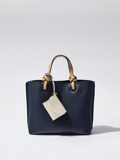 Parfois Everyday Tote With Pendant Indkøbstasker Dame Mørkeblå | DK-03ABNDIQJ