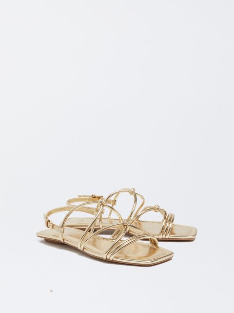 Parfois Flade With Knots Sandaler Dame Guld | DK-64XDASGKY