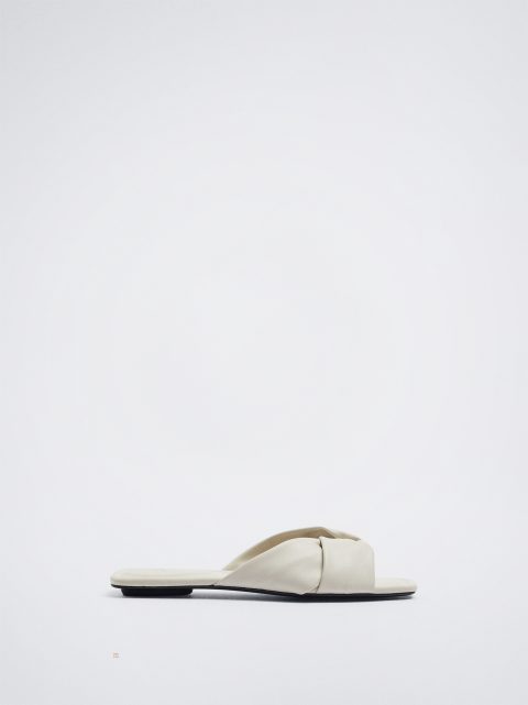 Parfois Flade With Knots Sandaler Dame Hvide | DK-50XRLGDBF
