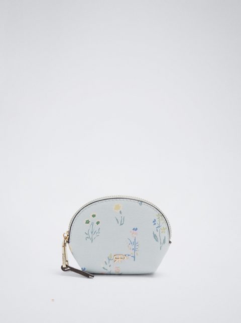 Parfois Floral Print Coin Pung Dame Blå | DK-46UNYOTGA
