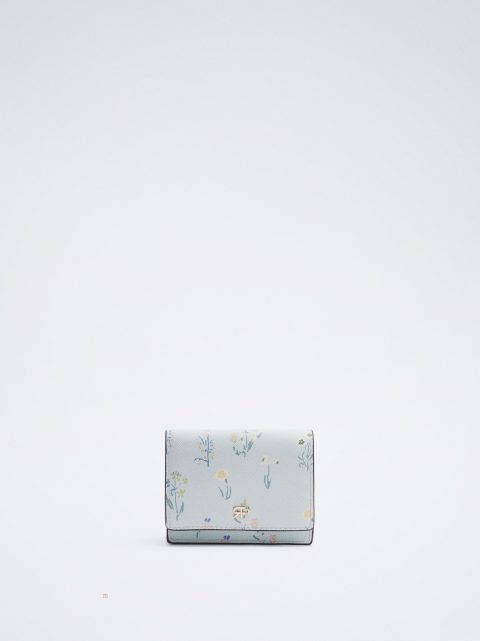 Parfois Floral Print Kortholdere Dame Blå | DK-76JFCYROP