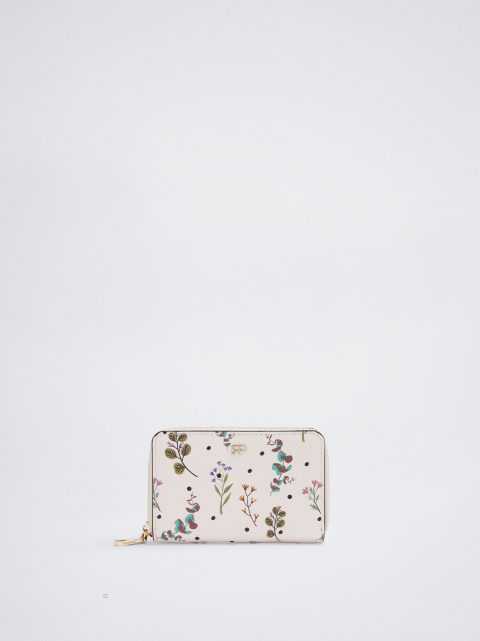 Parfois Floral Print Pung Dame Beige | DK-25CXROPUG