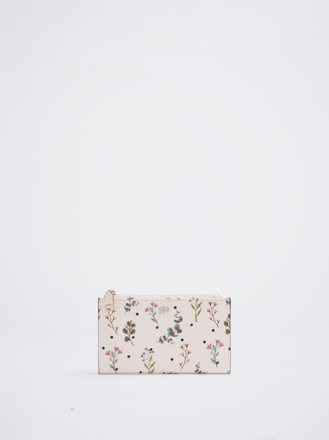 Parfois Floral Print Pung Dame Beige | DK-64DFWLSZG