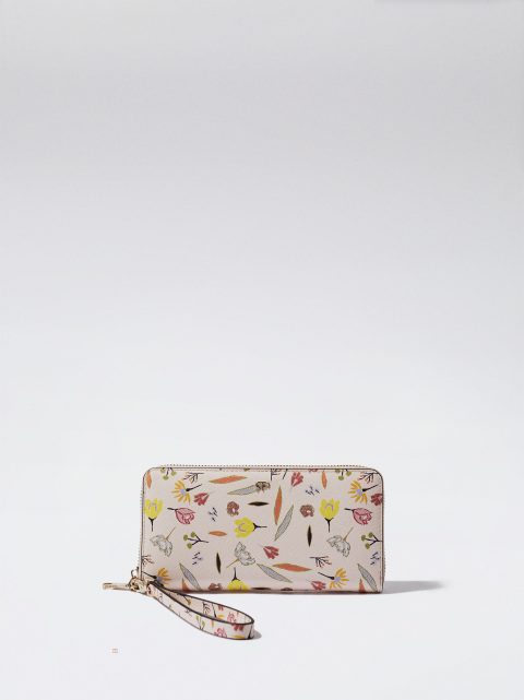 Parfois Floral Print Pung Dame Beige | DK-95UZEMKJV