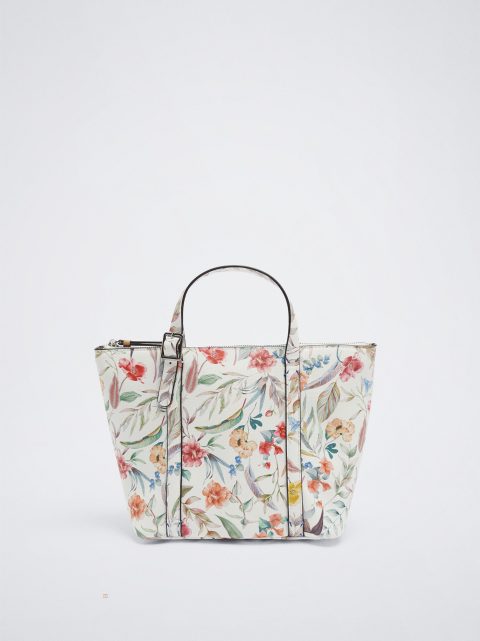Parfois Floral Print Tote Indkøbstasker Dame Koral | DK-04CGDYTMJ