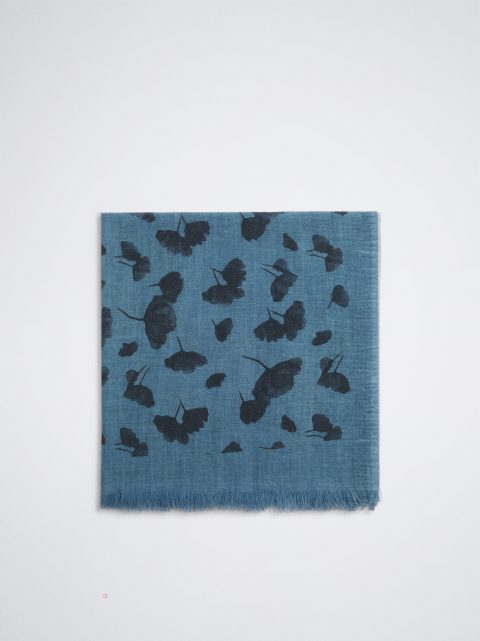 Parfois Floral Print Tørklæder Dame Blå | DK-52YWHNTCP