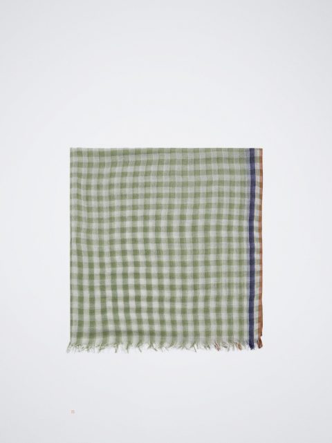 Parfois Gingham With Uld Tørklæder Dame Grøn | DK-05YEMGTBI
