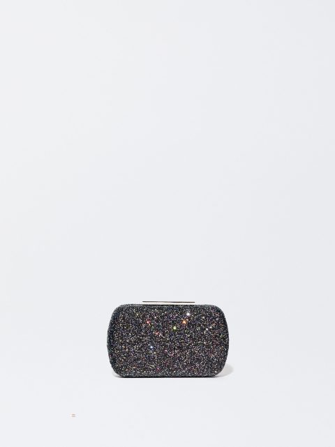 Parfois Glitter Evening Clutch Tasker Dame Sort | DK-89AOLVTYN