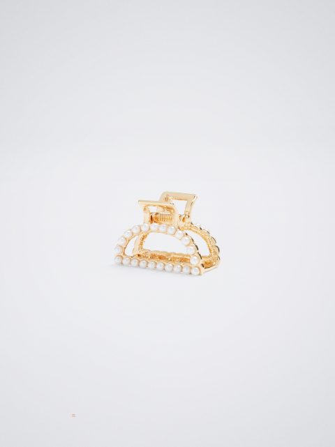 Parfois Hair Claw With Pearls Hårklo Dame Hvide | DK-12BIMUSQV