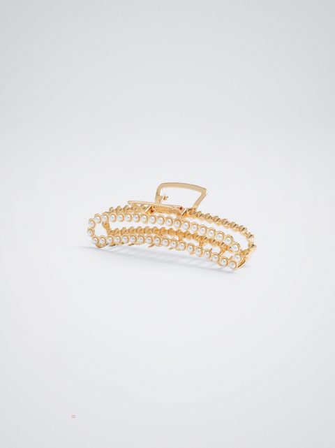 Parfois Hair Claw With With Pearls Hårklo Dame Hvide | DK-20EACFWVL
