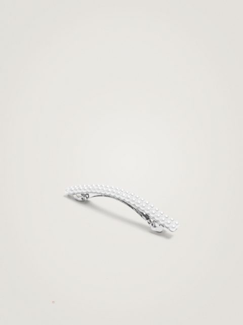 Parfois Hair Clip With Pearls Hårspænder Dame Beige | DK-96OQWDHFI