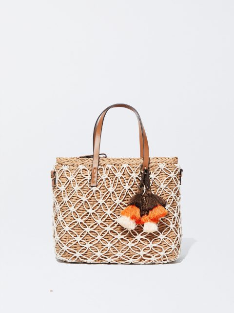 Parfois Handmade Straw Tote Indkøbstasker Dame Brune | DK-08JZCUAGB