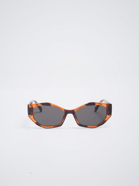 Parfois Hexagonal Solbriller Dame Brune | DK-36TNEWFXK