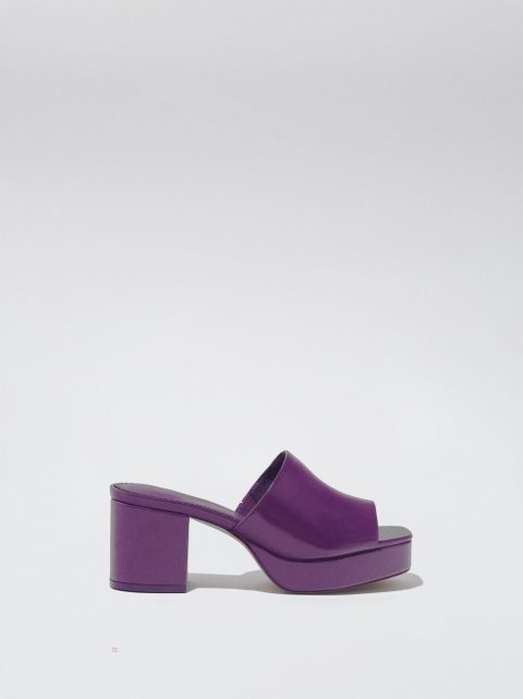 Parfois High-Heel Lak Mules Dame Lilla | DK-83XPKTJEZ