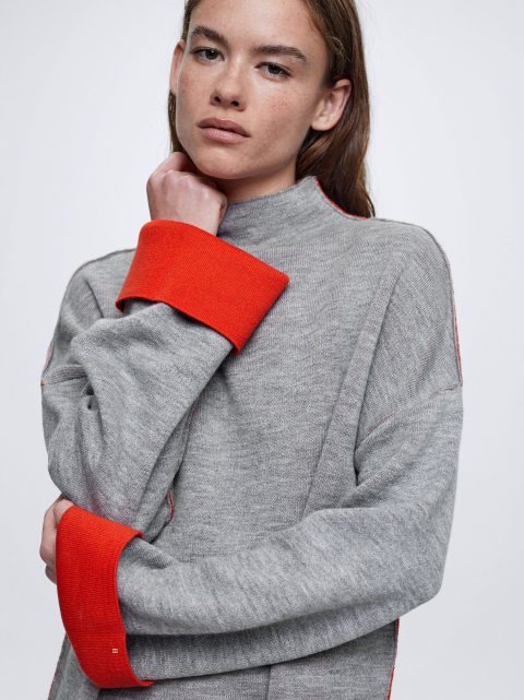 Parfois High-Neck Knit Trøjer Dame Flerfarvede | DK-29VZFDHBO