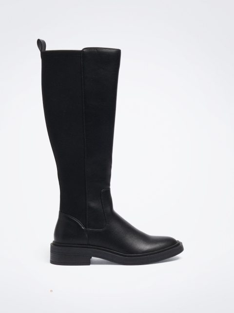Parfois High Neoprene Lange Støvler Dame Sort | DK-06VBSDYHN