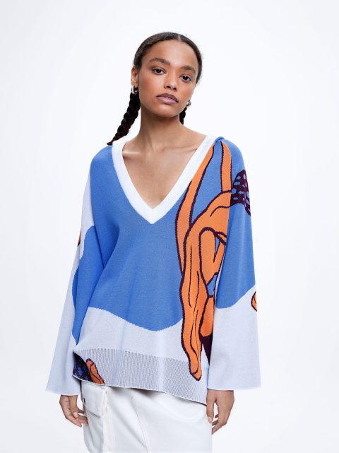 Parfois Jacquard Knit Trøjer Dame Flerfarvede | DK-10OJYCUIN