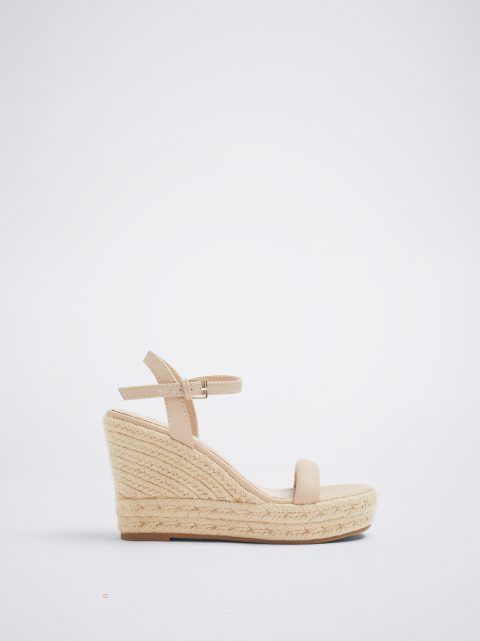 Parfois Jute Wedge Sandaler Dame Lyserød | DK-30KVWAXJE