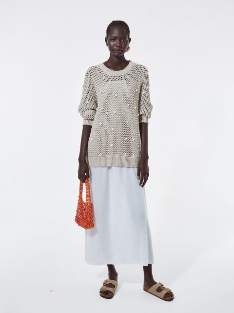 Parfois Knit With Sequins Trøjer Dame Grå | DK-19RQVFDXE