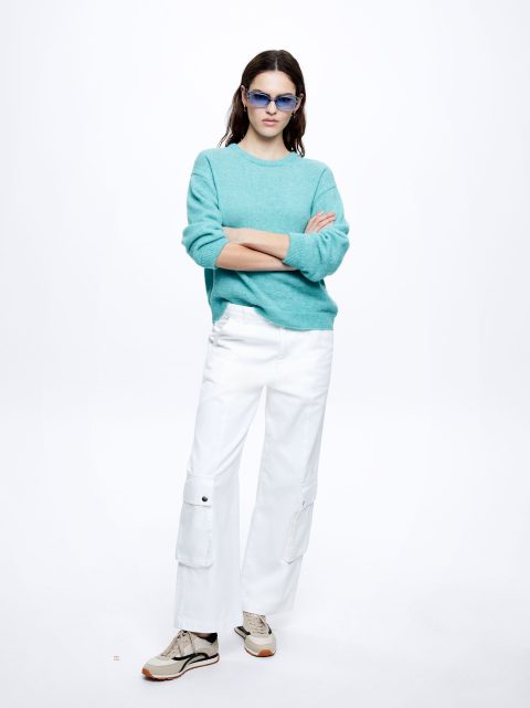 Parfois Knit With Uld Trøjer Dame Blå | DK-15XTACFUW