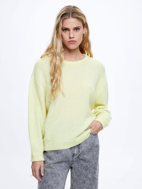 Parfois Knit With Uld Trøjer Dame Gul | DK-17IYPLHVQ