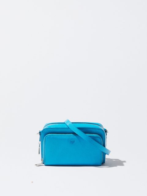Parfois Lak Crossbody Taske Dame Blå | DK-32VQIHRSK