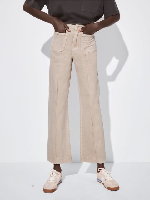 Parfois Lige Fit With Pockets Jeans Dame Beige | DK-40CNZGDBX