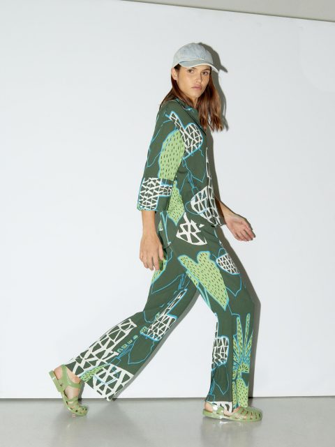 Parfois Lige Printed Bukser Dame Flerfarvede | DK-39QHAWFTZ