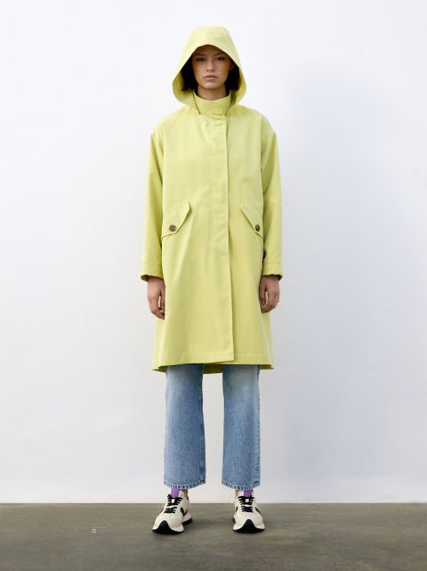 Parfois Light Jacket With Hood Jakke Dame Gul | DK-51VNTLUQW