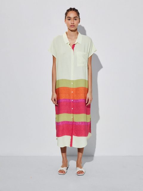 Parfois Long With Buttons Kjole Dame Flerfarvede | DK-21ZDMBQVL