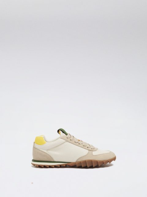 Parfois Løbe Nylon Sneakers Dame Beige | DK-24OBFCVUJ