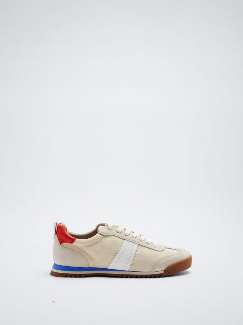 Parfois Løbe Nylon Sneakers Dame Beige | DK-82OKRMFPT