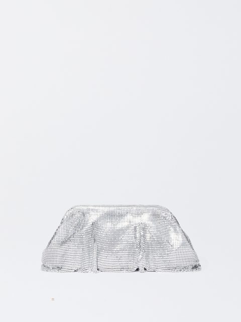 Parfois Mesh Fabric Party Håndtaske Dame Sølv | DK-05EMLJSOC