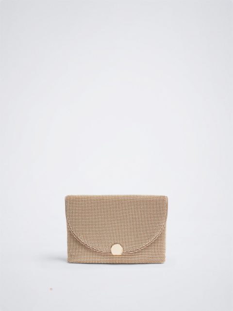 Parfois Mesh Party Bag Crossbody Taske Dame Guld | DK-56ACPOQSK