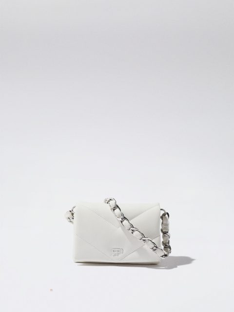 Parfois Mini With Chunky Chain Skuldertasker Dame Hvide | DK-74LPXVMOF