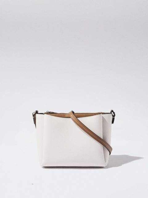 Parfois Multi-Pocket Crossbody Taske Dame Hvide | DK-37UOIHFAW
