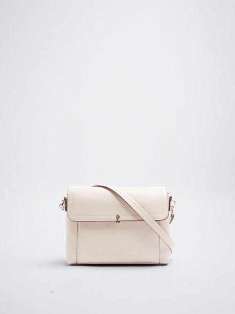 Parfois Multi-Pocket Crossbody Taske Dame Beige | DK-80ZEYLXHS