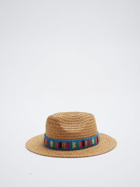 Parfois Multicoloured Straw-Effect Hat Dame Flerfarvede | DK-25YLBDUZW
