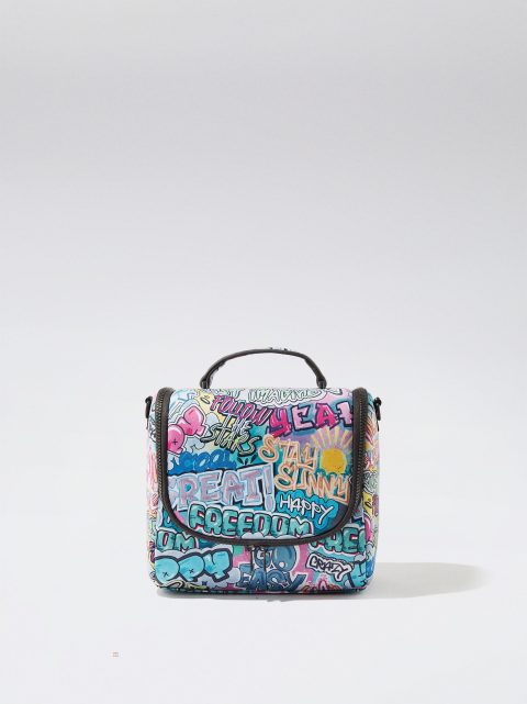 Parfois Neoprene Printed Frokost Taske Dame Blå | DK-48VKCXAEW