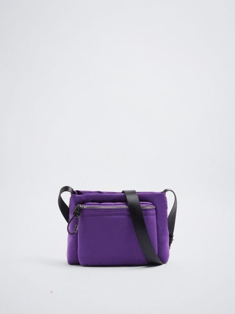 Parfois Nylon Crossbody Taske Dame Lilla | DK-06MPABQEZ
