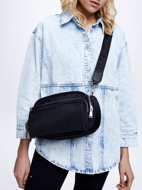 Parfois Nylon Crossbody Taske Dame Sort | DK-40UIGOHMX