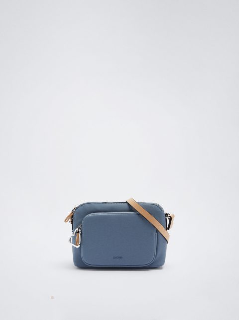 Parfois Nylon-Effect Crossbody Taske Dame Blå | DK-37BVKZGNC